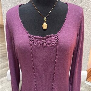 New York & Company Purple Blouse